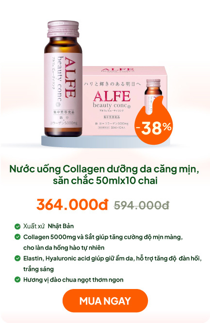 TPBVSK: ALFE Beauty Conc Nước uống Collagen dưỡng da căng mịn, săn chắc 50mlx10 chai