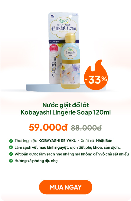 Nước giặt đồ lót Kobayashi Lingerie Soap 120ml