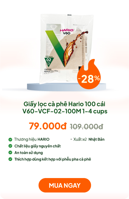 Giấy lọc cà phê Hario 100 cái (V60-VCF-02-100M)