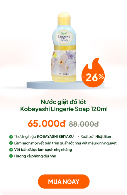 Nước giặt đồ lót Kobayashi Lingerie Soap 120ml