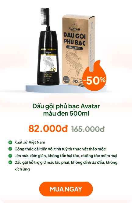Dầu gội phủ bạc Avatar  màu đen 500ml