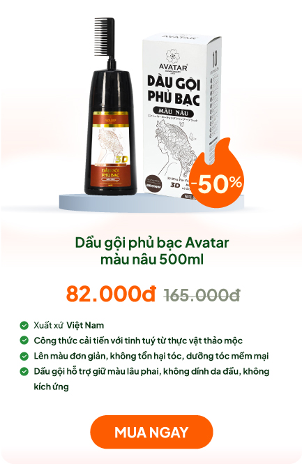 Dầu gội phủ bạc Avatar màu nâu 500ml
