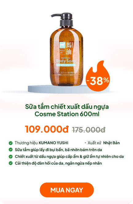 Sữa tắm chiết xuất dầu ngựa Cosme Station 600ml 