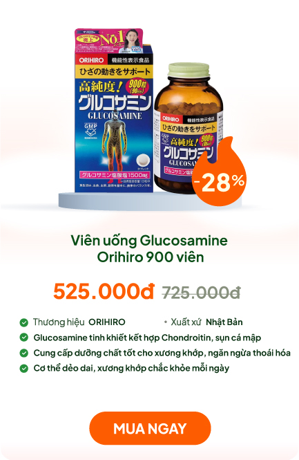 TPBVSK: Viên uống Glucosamine Orihiro 900 viên (Xương khớp chắc khỏe, dẻo dai)