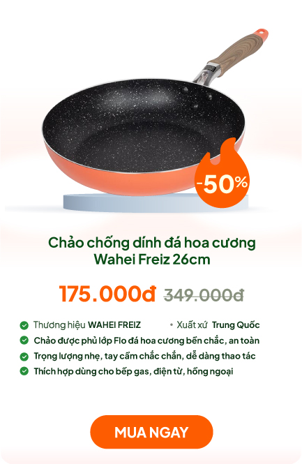 Chảo chống dính đá hoa cương Wahei Freiz 26cm