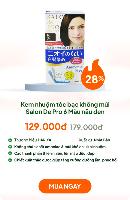 Kem nhuộm tóc bạc không mùi Salon De Pro 6 Màu nâu đen