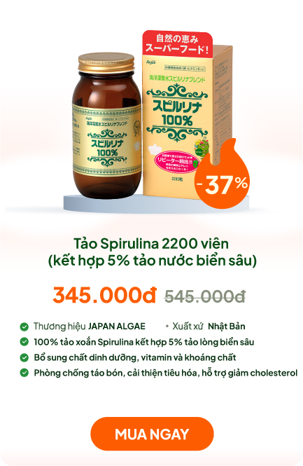 TPBVSK: Viên uống tảo Spirulina 100% Japan Algae 2200 viên, tăng sức khỏe, cải thiện tiêu hóa