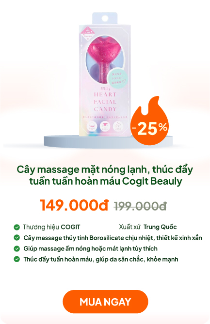 Cây massage mặt nóng lạnh, thúc đẩy tuần tuần hoàn máu, da khỏe đẹp Cogit Beauly mini
