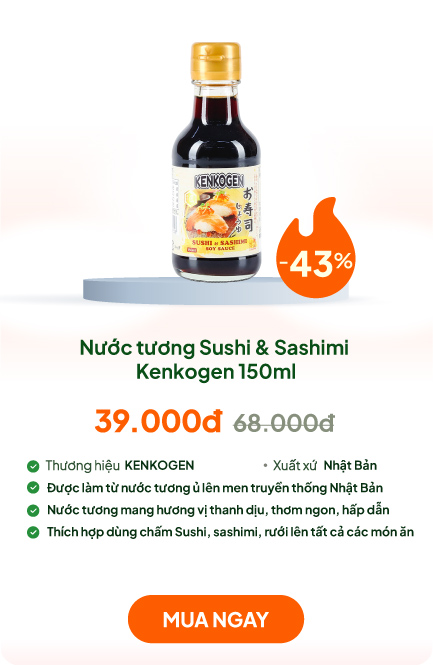 Nước tương Sushi & Sashimi Kenkogen 150ml