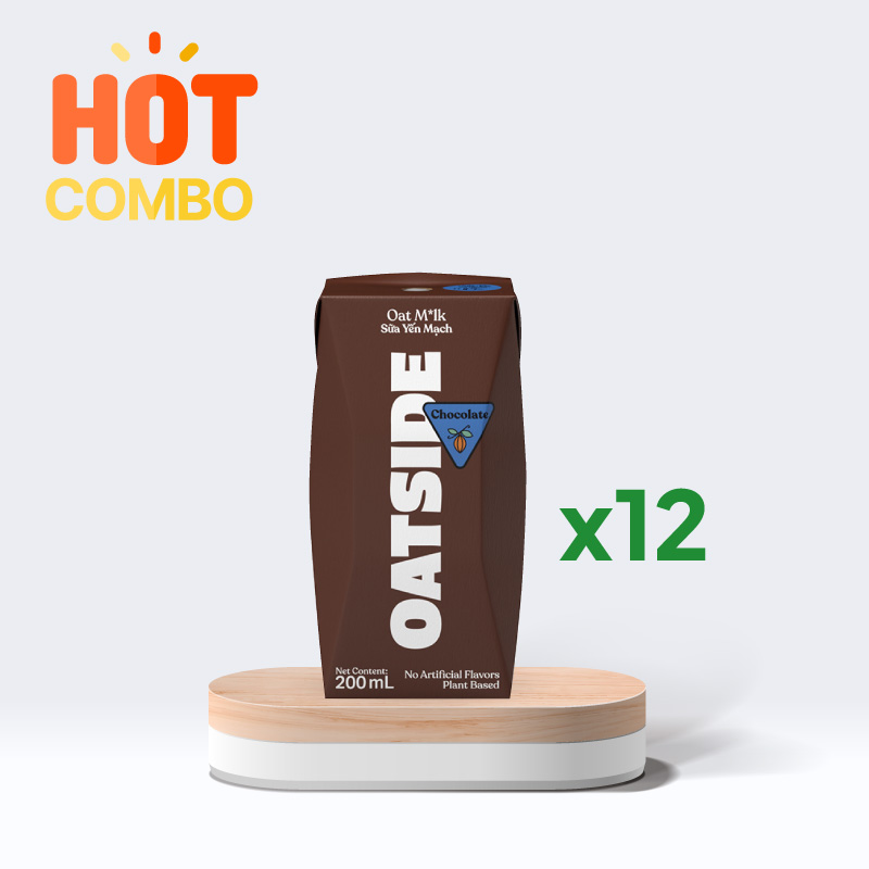 Combo 12 hộp Sữa yến mạch vị socola Oatside 200ml- HSD: 11/09/2025