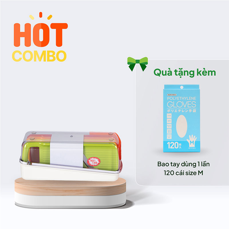 Combo mua Bộ dao bào rau củ đa năng 4 kiểu Nhật Bản chỉ 199K tặng Bao tay dùng 1 lần 120 cái size M