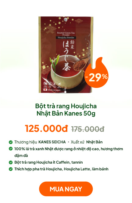 Bột trà rang Houjicha Nhật Bản Kanes 50g