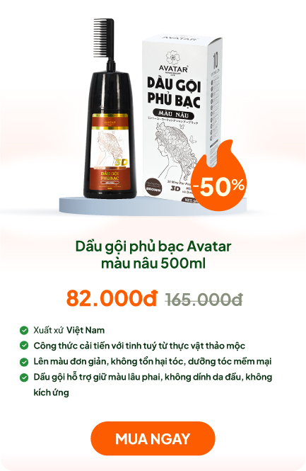 Dầu gội phủ bạc Avatar màu nâu 500ml