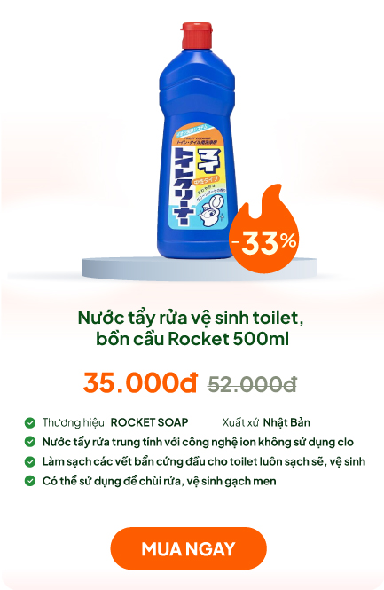 Nước tẩy rửa vệ sinh toilet, bồn cầu Rocket Nhật Bản 500ml