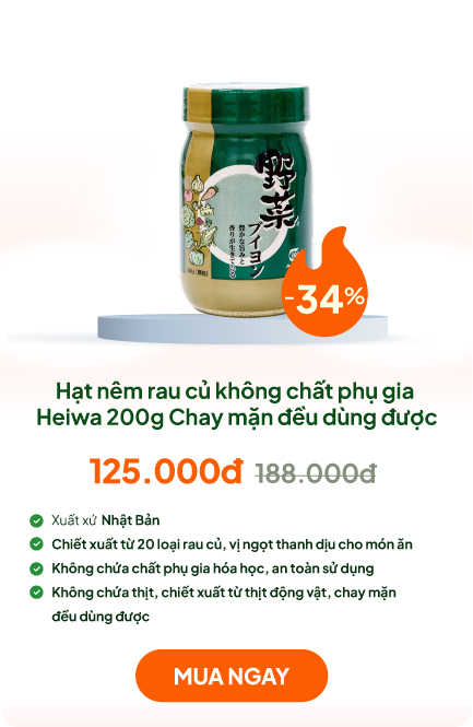 Hạt nêm rau củ không chất phụ gia Heiwa 200g Chay mặn đều dùng được