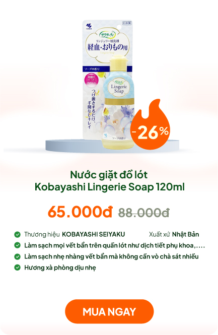 Nước giặt đồ lót dịu nhẹ Nhật Bản Kobayashi Lingerie Soap 120ml