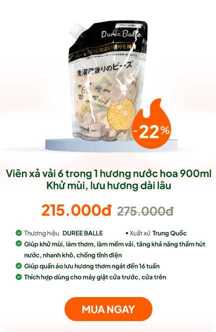 Viên xả vải 6 trong 1 hương nước hoa Duree Balle 900ml, Khử mùi, lưu hương dài lâu