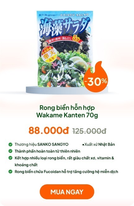 Rong biển hỗn hợp Wakame Kanten 70g