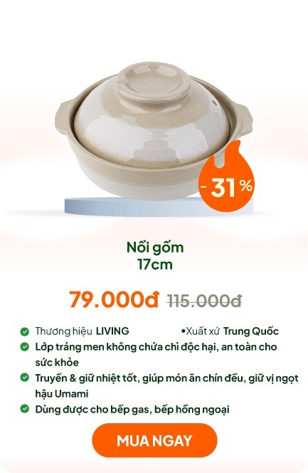 Nồi gốm 17cm