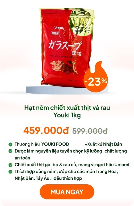 Hạt nêm chiết xuất thịt và rau Youki 1kg