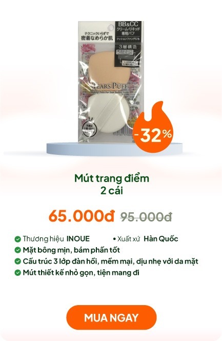 Mút trang điểm 2 cái 