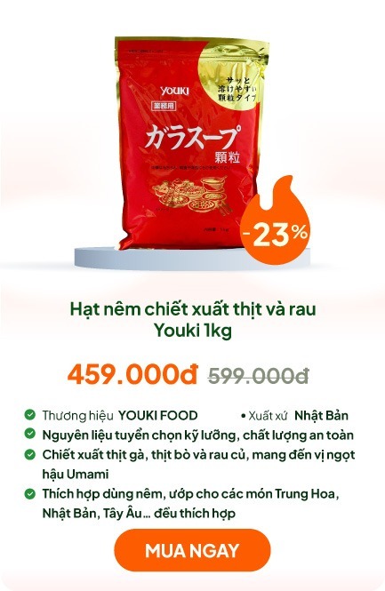 Hạt nêm chiết xuất thịt và rau Youki 1kg