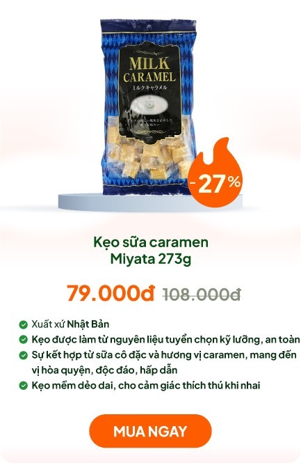 Kẹo sữa caramen Miyata 273g