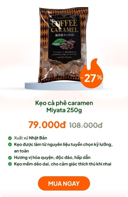 Kẹo cà phê caramen Miyata 250g
