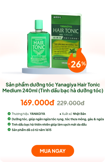 Tinh dầu Bạc hà dưỡng tóc Yanagiya Hair Tonic 240ml (ngăn tóc gãy rụng)