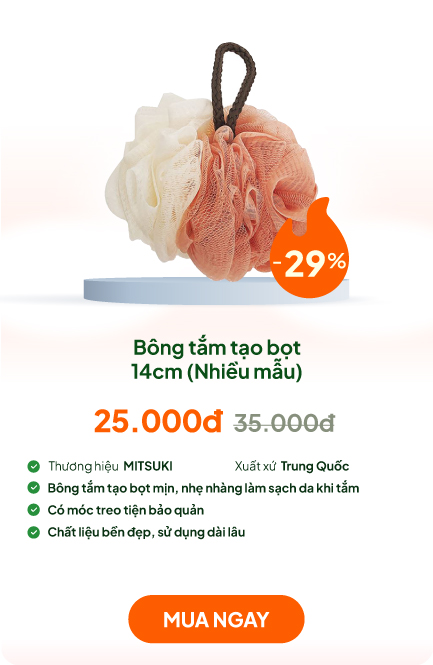 Bông tắm tạo bọt 14cm (Nhiều mẫu)-Giao mẫu ngẫu nhiên