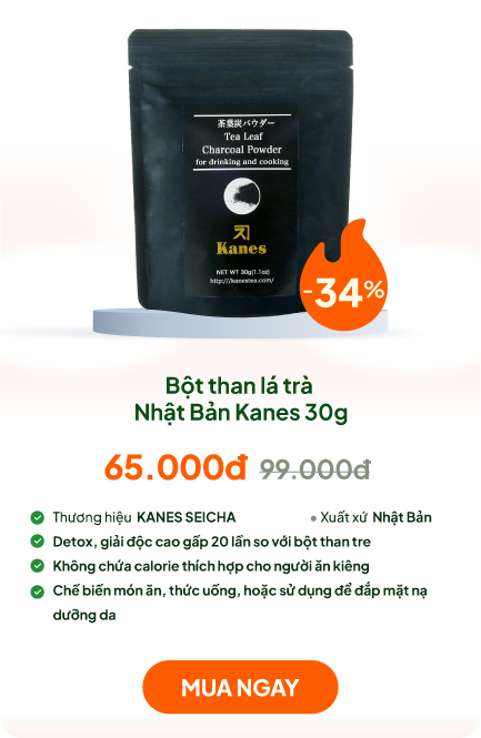Bột than lá trà Nhật Bản Kanes 30g 