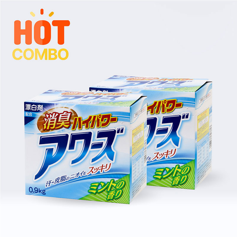 Combo siêu tiết kiệm 2 Bột giặt khử mùi quần áo Rocket hương bạc hà 900g