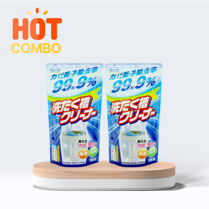 Combo siêu tiết kiệm 2 Bột tẩy lồng máy giặt kháng khuẩn, chống nấm mốc Rocket 120g