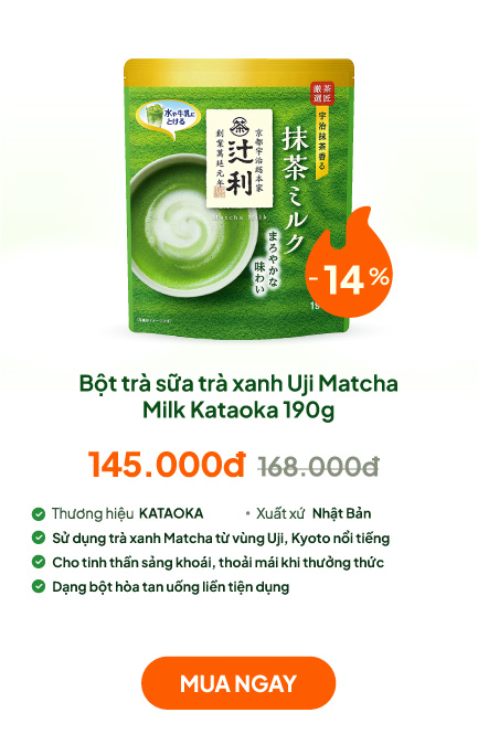 Bột trà sữa trà xanh Uji Matcha Milk Kataoka 190g