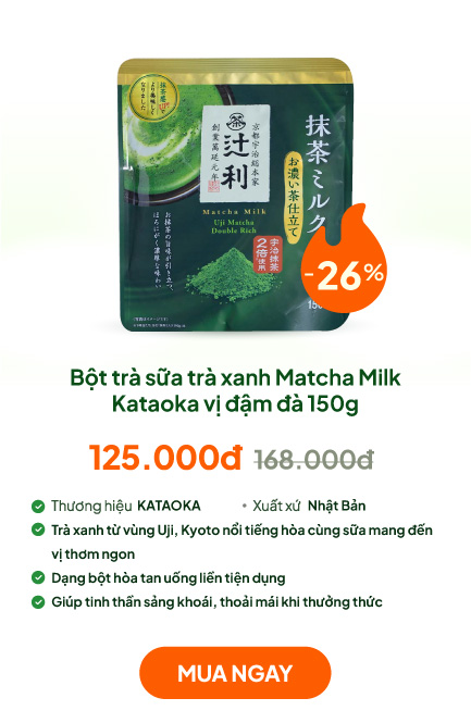 Bột trà sữa trà xanh Matcha Milk Kataoka vị đậm đà 150g