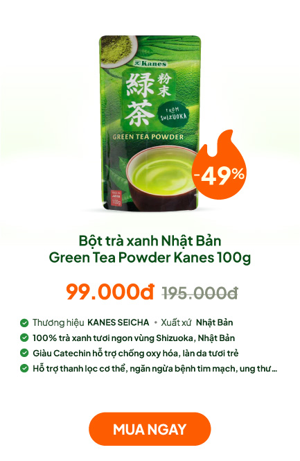 Bột trà xanh Nhật Bản Green Tea Powder Kanes 100g