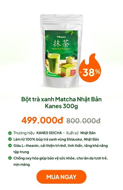 Bột trà xanh Matcha Nhật Bản Kanes 300g