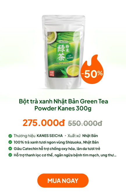 Bột trà xanh Nhật Bản Green Tea Powder Kanes 300g