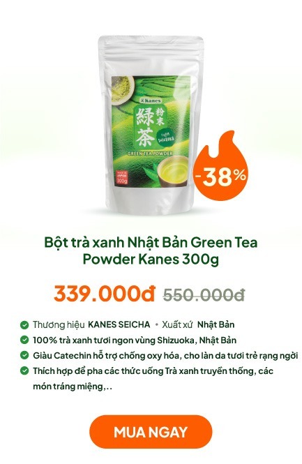Bột trà xanh Nhật Bản Green Tea Powder Kanes 300g