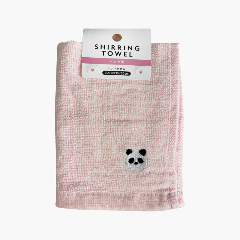Khăn vải cotton Shirring Towel mềm mịn mẫu gấu trúc 30x30cm