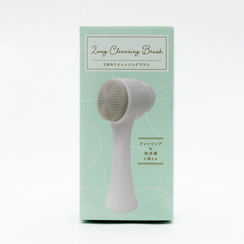 Cọ rửa mặt massage 2 đầu silicone 3D làm sạch sâu, tẩy da chết