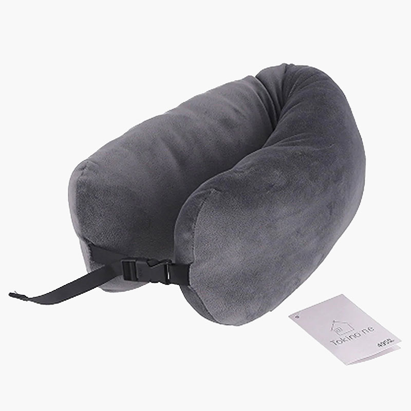 Gối cổ chữ U có khóa gài (Xám)