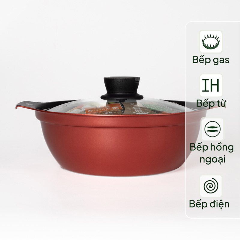 Nồi lẩu Pearl Metal 24cm, dùng được bếp từ