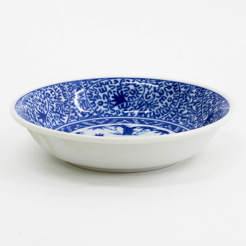 Đĩa sứ Nhật Bản 14cm,đĩa gốm sứ sâu lòng (Tùng Trúc Mai), dùng được lò vi sóng