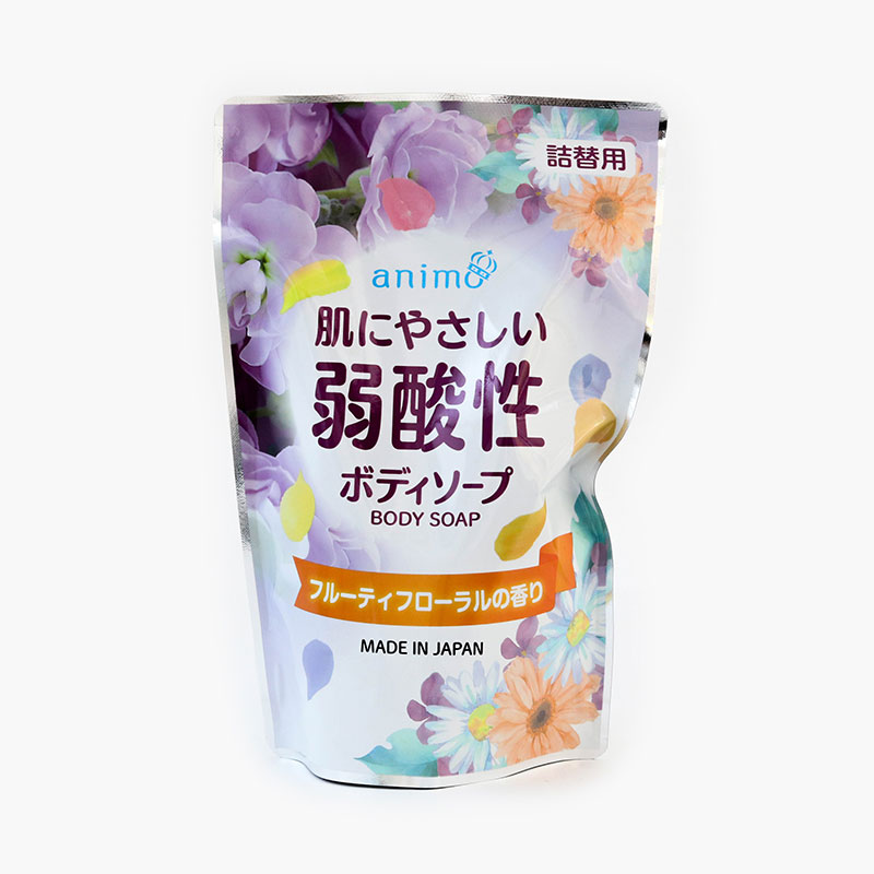 Sữa tắm dưỡng ẩm dịu nhẹ hương hoa trái Animo Weak acid Fruity Floral 340ml