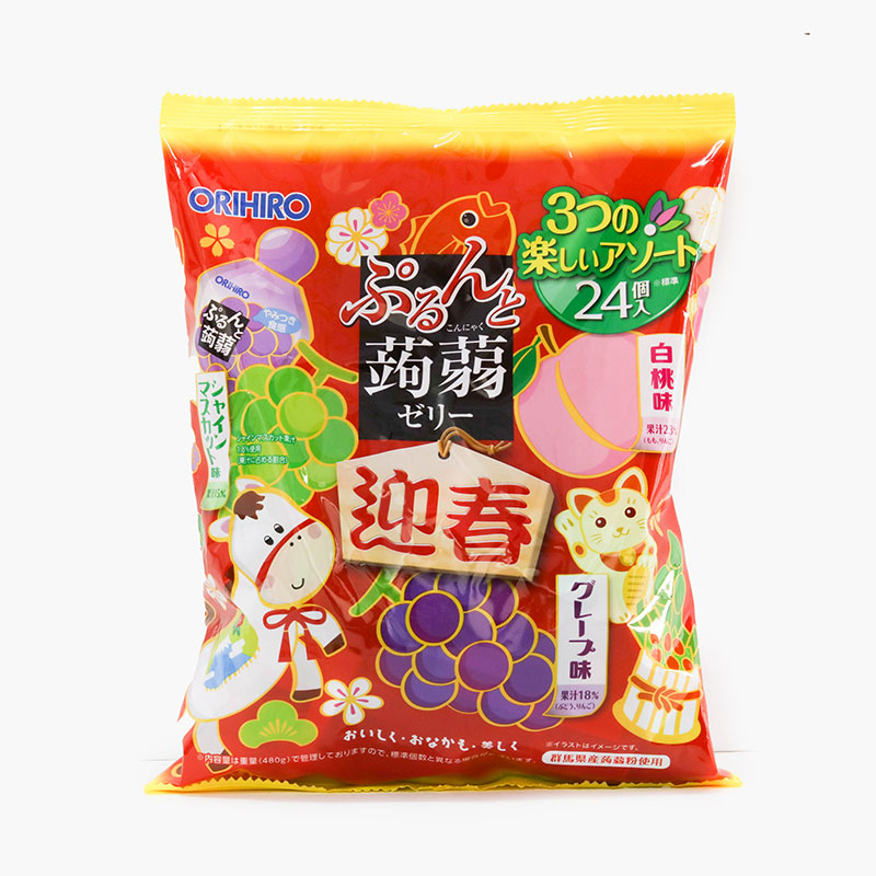 Thạch trái cây Nhật Bản Orihiro 3 vị 480g (24 cái)