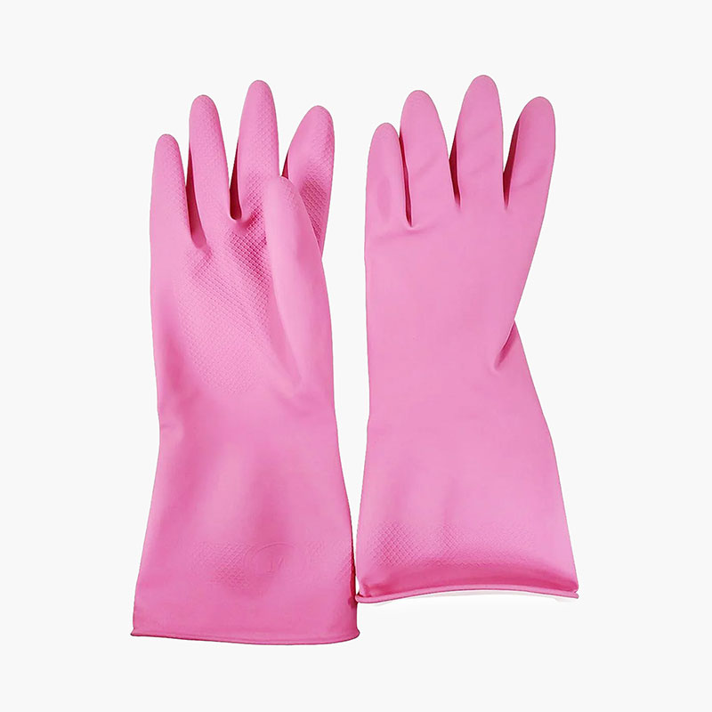 Bao tay cao su chống trượt loại dày size M (Hồng)