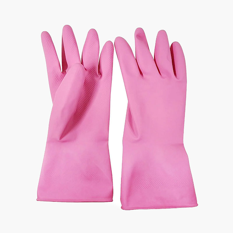 Bao tay cao su chống trượt loại dày size L (Hồng)