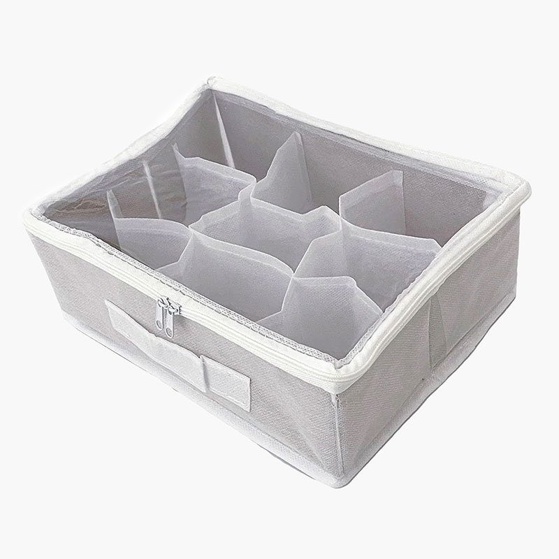 Hộp vải đựng đồ gấp gọn chia ngăn 9 ngăn 26x20cm