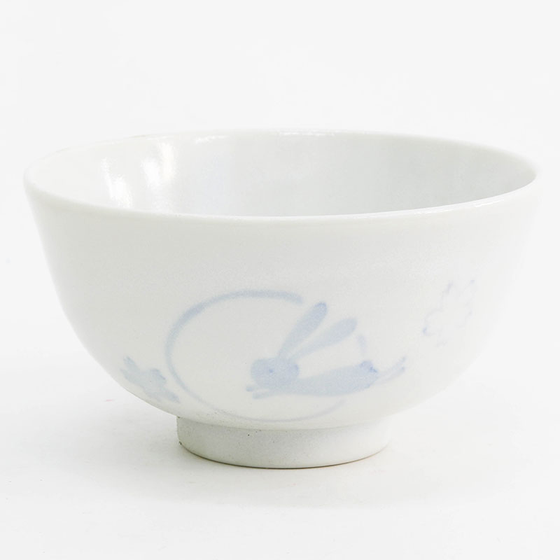 Chén sứ, Bát sứ Nhật Bản 11cm (Thỏ Sakura xanh)